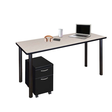 Regency Desk Shells, 24 D X 29 H, 48 W X Wood, Metal, Maple MDCLMP4824PLBK